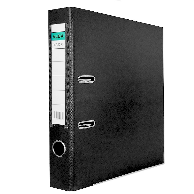 Регистратор 70 мм. ALBA RADO PVC/PVC, черный/50