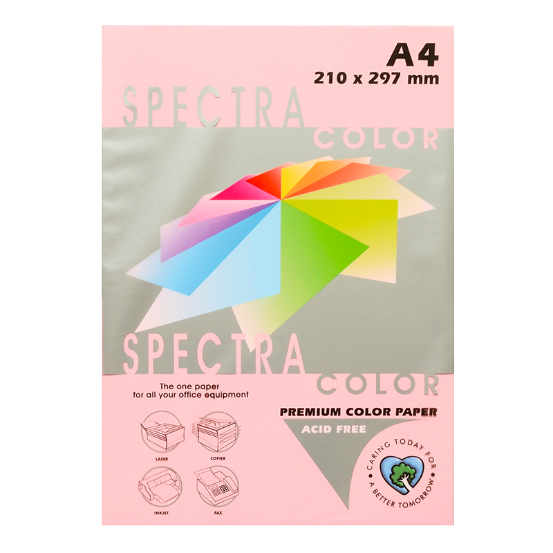 Бумага цветная  APP "SPECTRA Color", A4, розовая (PINK) — Абсолют