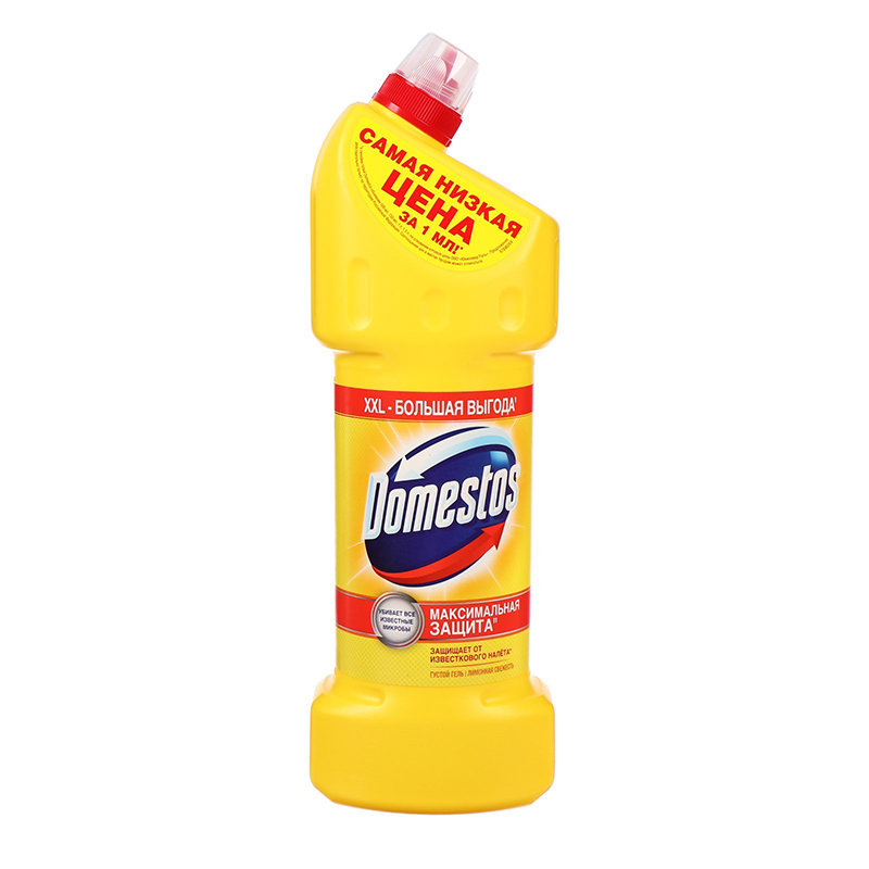 Чистящее средство "Domestos" 1,5л Лимонная свежесть для унитаза/6