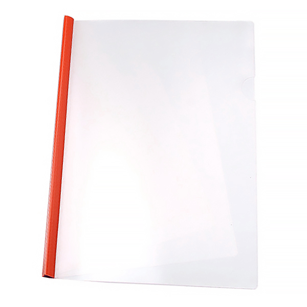 Папка со съемной красной планкой, А4, 14мкр, прозрачная — Абсолют