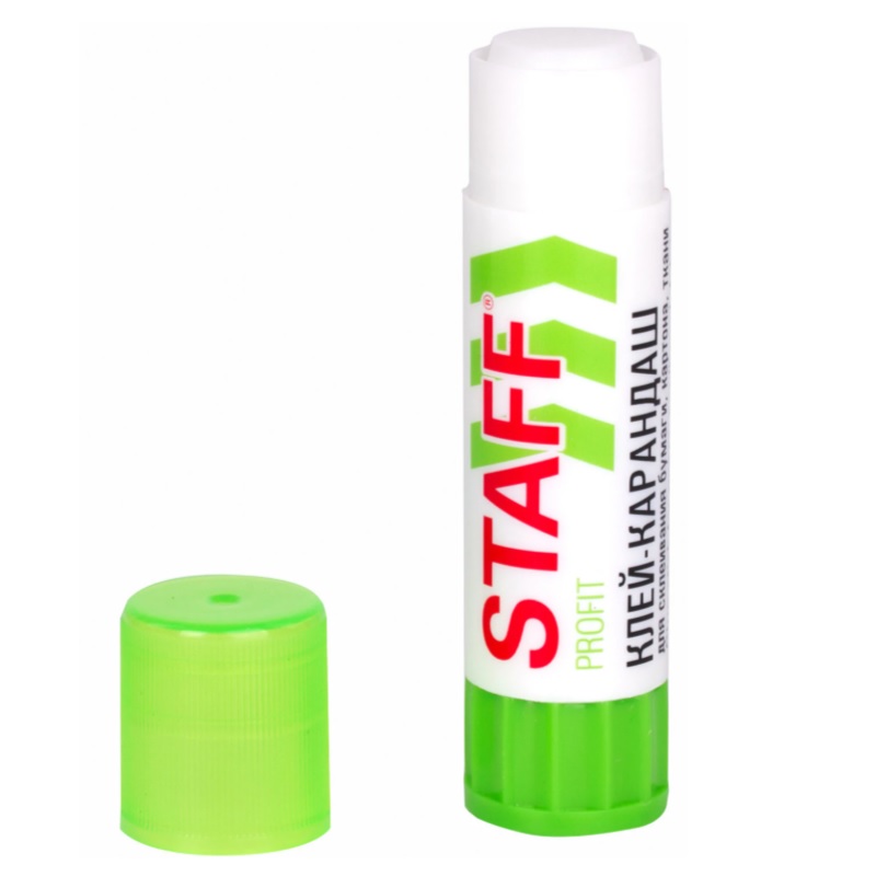 Клей-карандаш 15г Glue Stick STAFF Profit, PVP-основа, усиленный/24