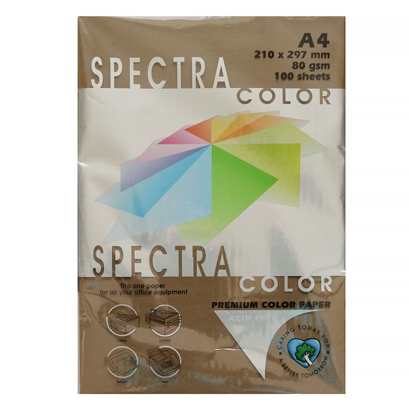 Бумага цветная  APP "SPECTRA Color", A4, шоколад (CHOCOLATE) — Абсолют