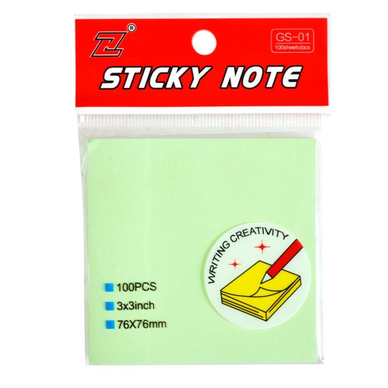 Блок с кл.сл. 76х76  100л., паст. зеленый 