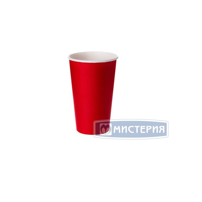 М/Стакан бумажный (0,4) (50шт.)  КРАСНЫЙ