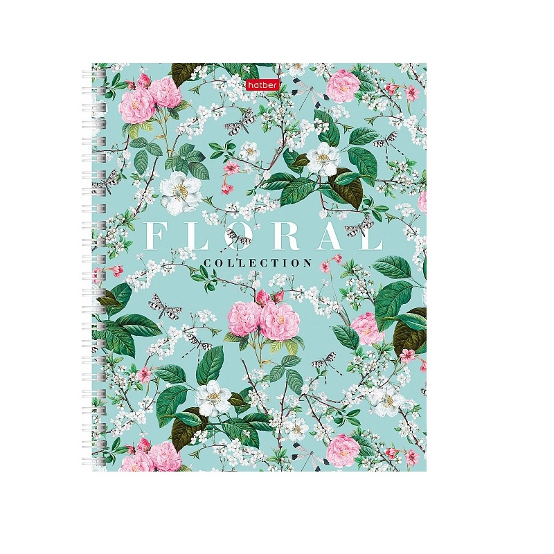 Тетрадь  А5  96л. кл. спираль "Хатбер"Floral collection"