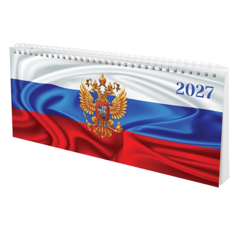 2027/Планинг STAFF "Россия", 285х112мм, гребень, картон.обложка, 64л.