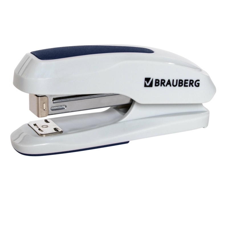 Степлер №24/6,26/6 на 30л. Brauberg EXTRA, серо-синий