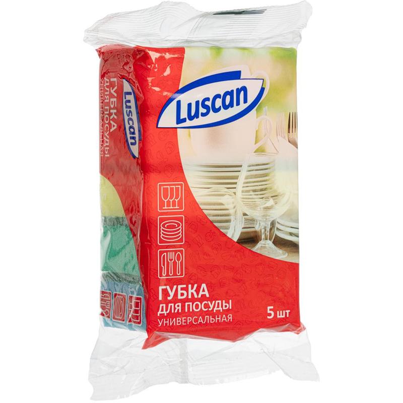 Губка д/посуды Luscan 5 шт., 80х50х26мм Губка д/посуды Luscan 5 шт., 80х50х26мм