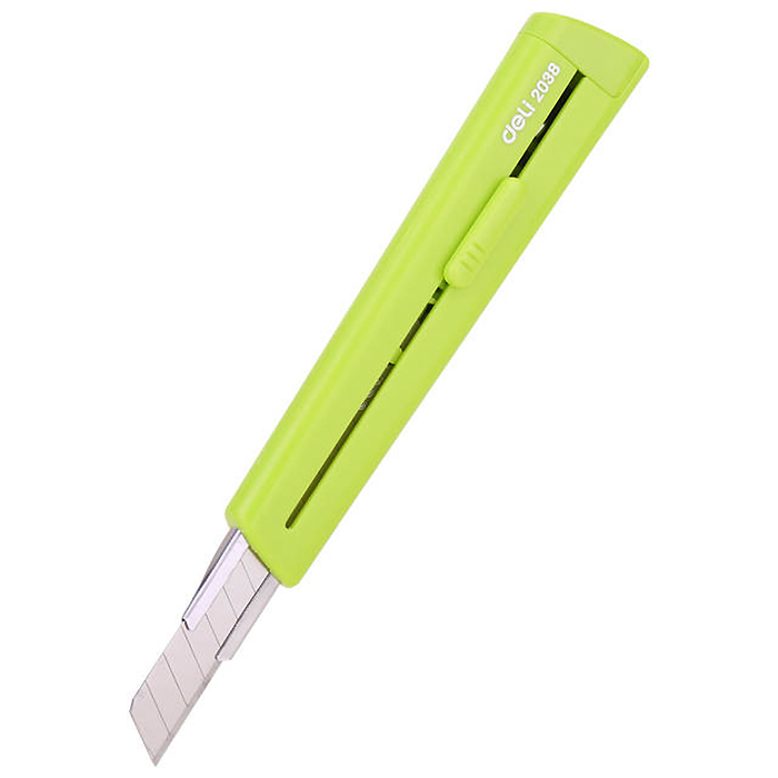 Нож для бумаги "Deli", 9 мм, зеленый — Абсолют