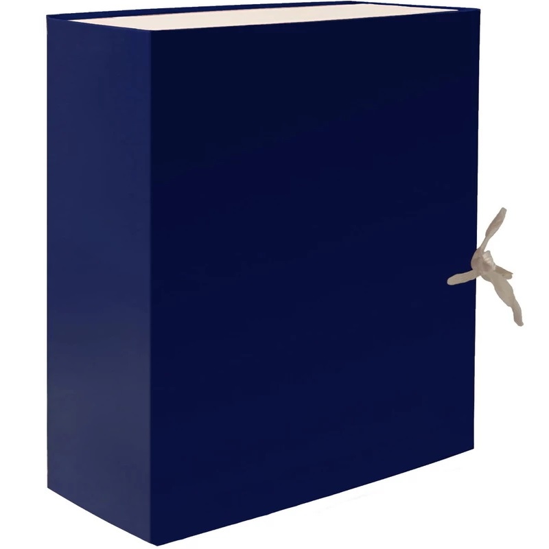 Короб архивный   с завяз. 150мм бумвинил LAMARK, разб., синий