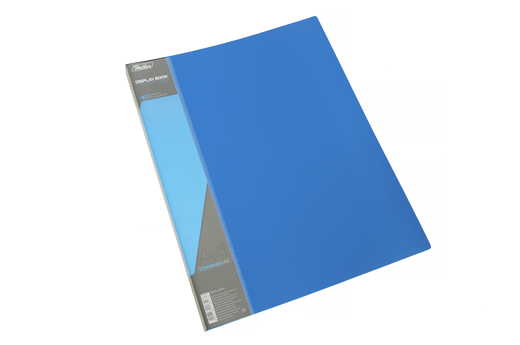 Папка на 40 файлов Hatber "Standard", A4, синяя — Абсолют