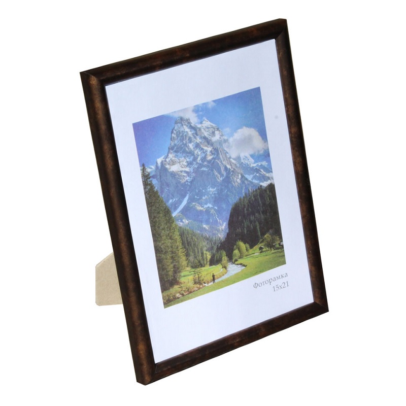 Фоторамка А5 пласт./Радуга/ 15х21см, кофе, какао/25