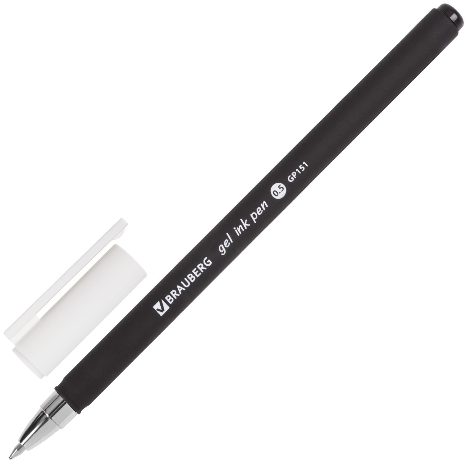 Ручка гелевая "BRAUBERG Matt Gel", 0.5мм., черная — Абсолют