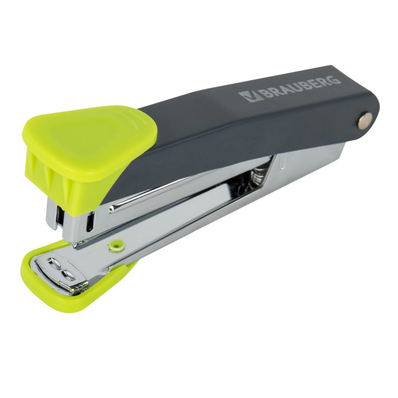 Степлер №10 на 16л. Brauberg "Universal GT, метал., зеленый