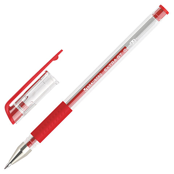 Ручка гелевая "Brauberg Extra GT" 0.5мм., красная — Абсолют