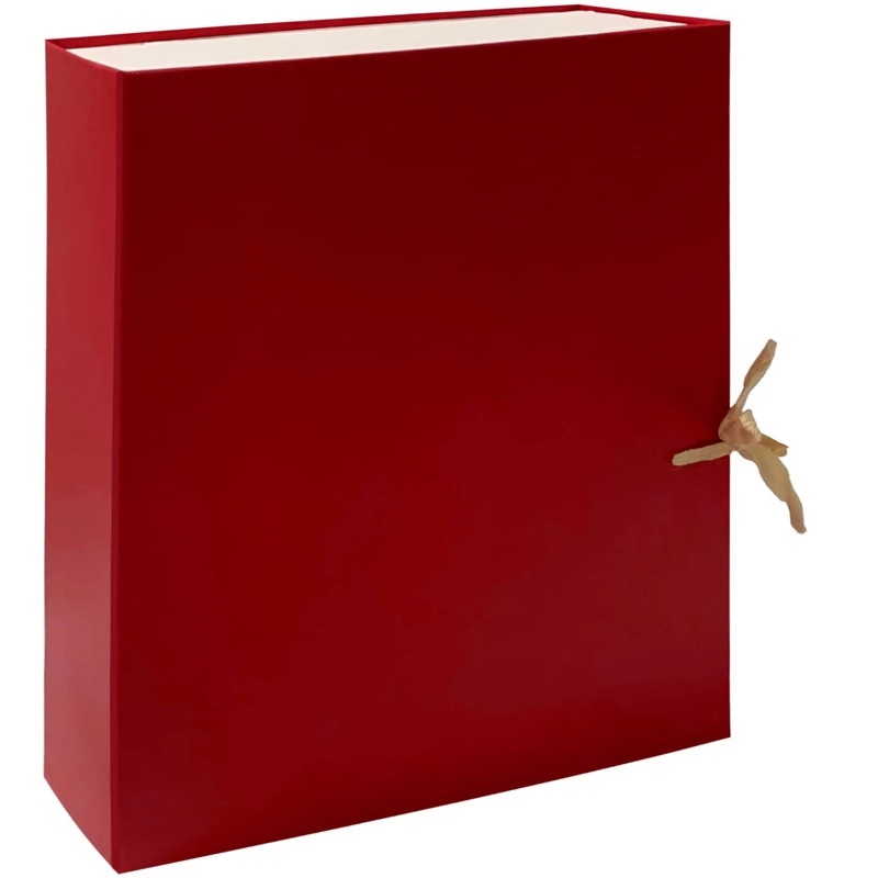 Короб архивный   с завяз. 100мм бумвинил LAMARK, разб., красн.