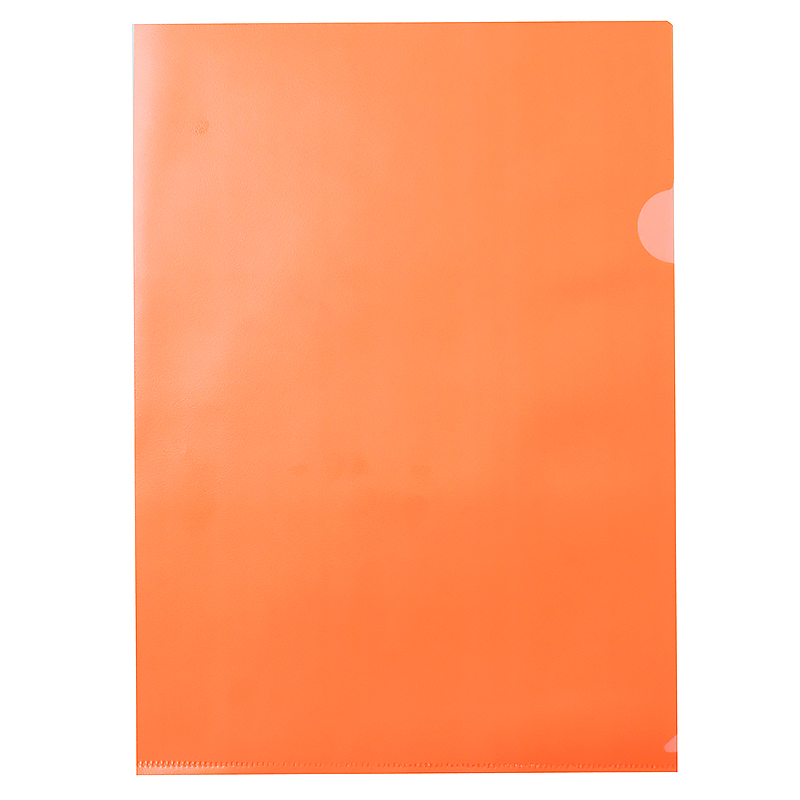 Папка-уголок "Бюрократ Double Neon" А4, оранжевый неон — Абсолют