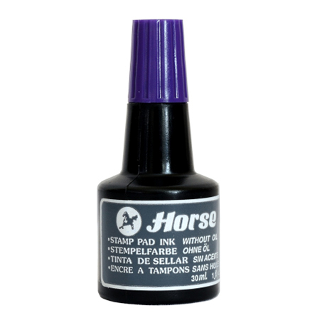 Краска штемпельная "HORSE", 30 мл., фиолетовая — Абсолют