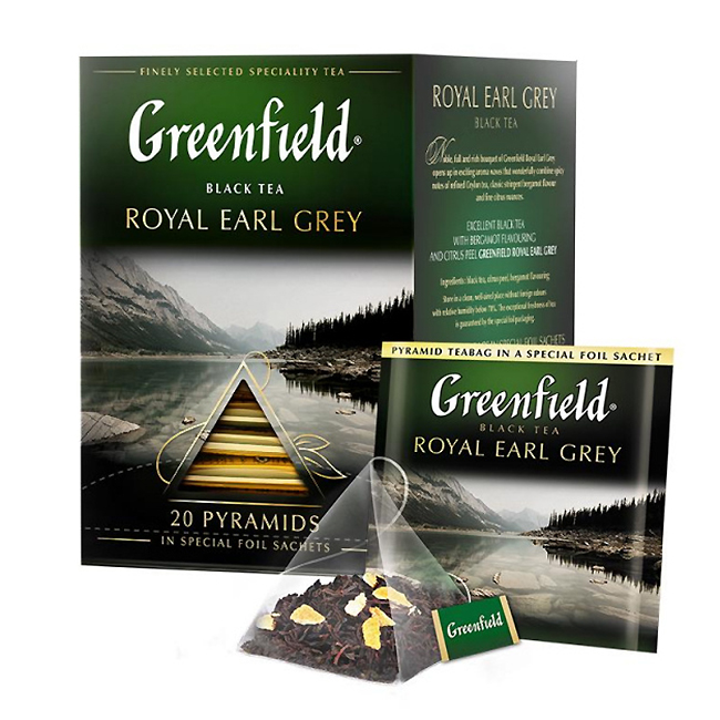 Чай "Гринфилд Royal Earl grey"  20 пир., черный+бергамот — Абсолют