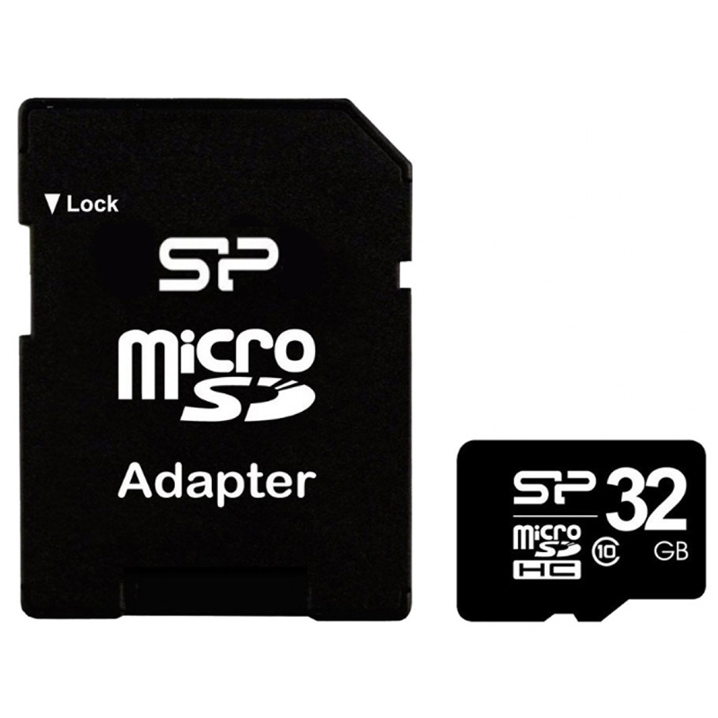 Память microSD   32Gb Silicon Power SDHC класс10 +adapter