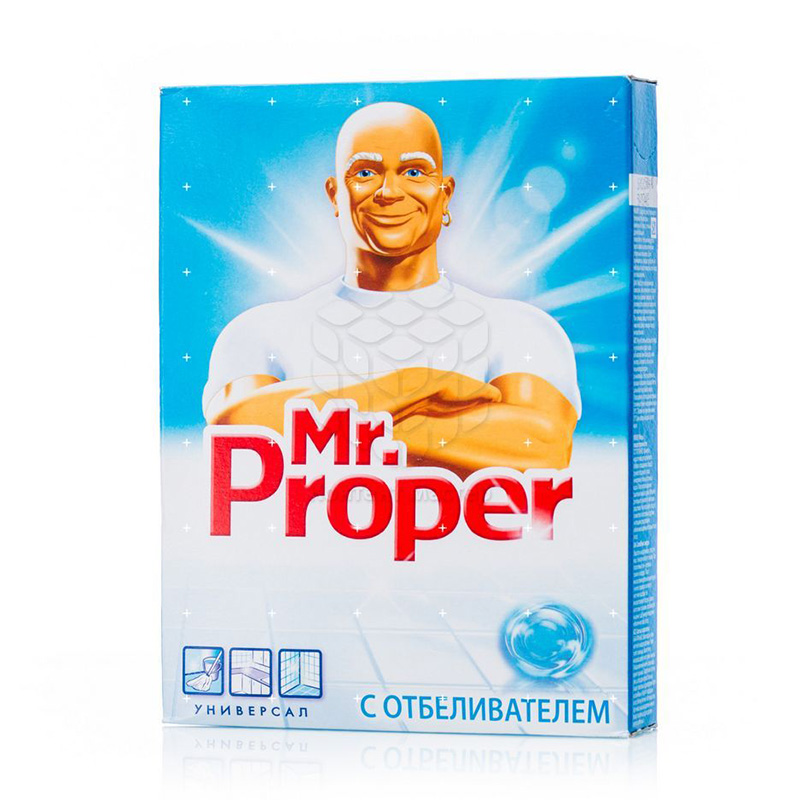 Порошок чистящий "Mr. Proper" с отбеливателем, 400 г — Абсолют