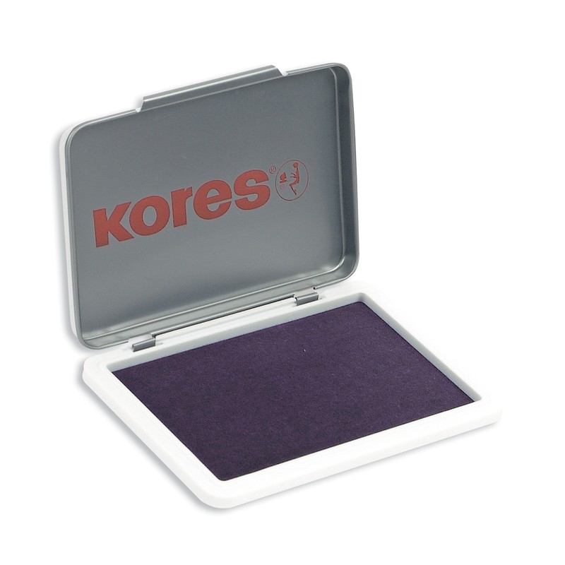 Подушка штемпельная "KORES", 110*70 мм, фиолетовая — Абсолют