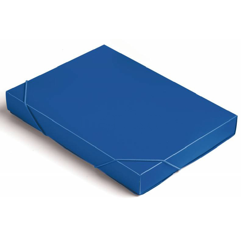 Короб архивный Бюрократ на резинке, 40мм., пластик, синий — Абсолют