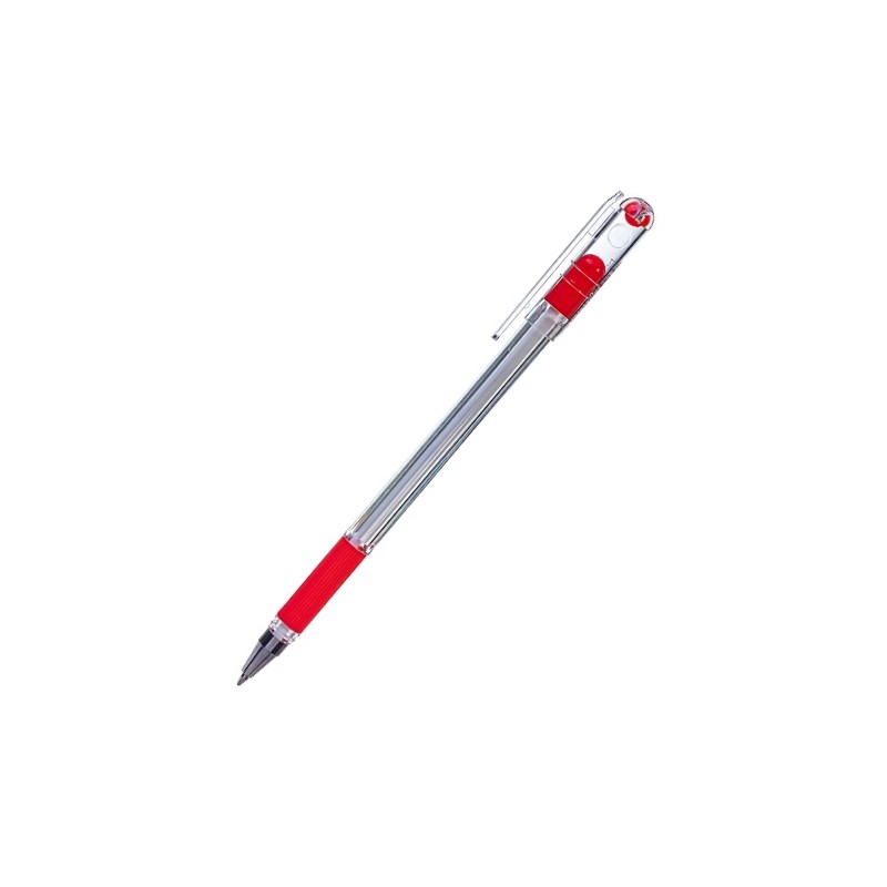 Ручка шар. красн. 0,7мм Hatber Byte, чернила масл.осн./24