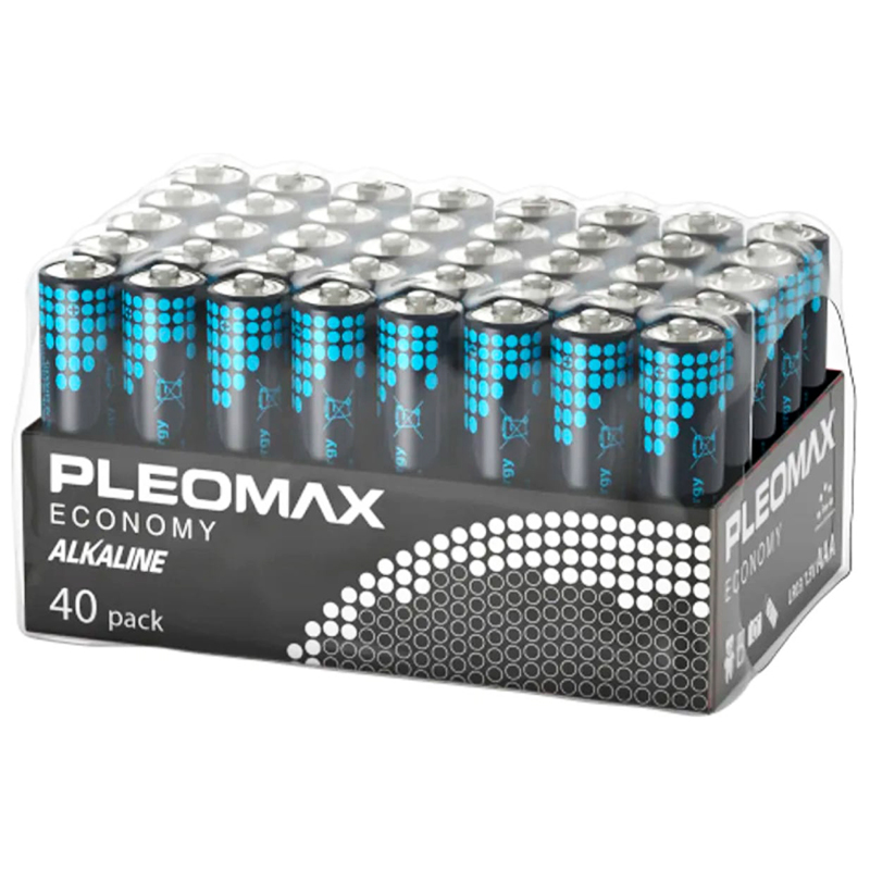 Элемент питания "Pleomax Economy", ААА, упаковка 40 шт. — Абсолют