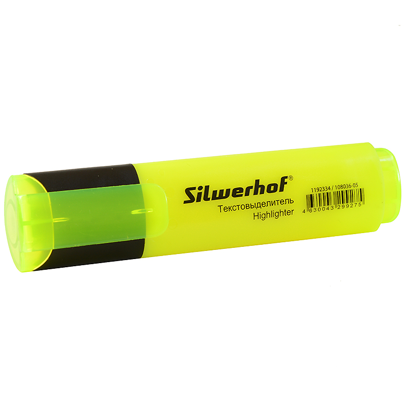 Текст.-маркер Silwerhof Blaze, 1-5мм, желтый/12