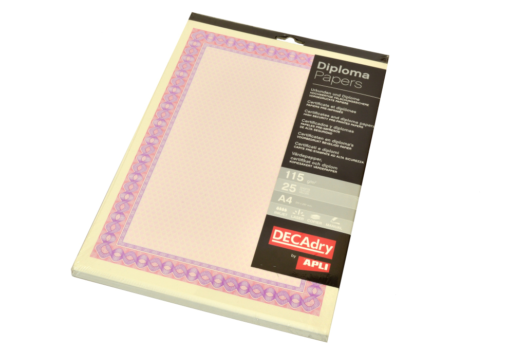 Бумага Decadry PC Paper Certific,  красно-фиолетовая, 25 листов — Абсолют