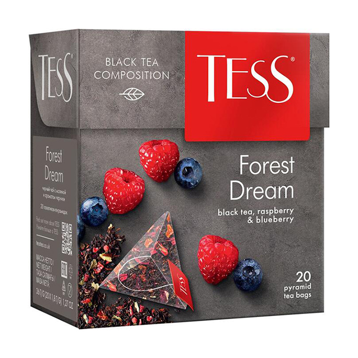 Чай Tess "Forest Dream" 20 пирамидок, черный+ежевика — Абсолют