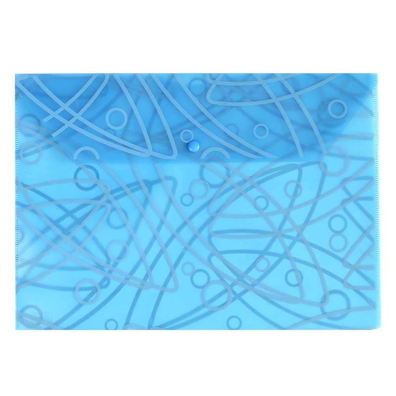 Конверт на кнопке А4 "Galaxy", пластик 0,18мм, синий — Абсолют