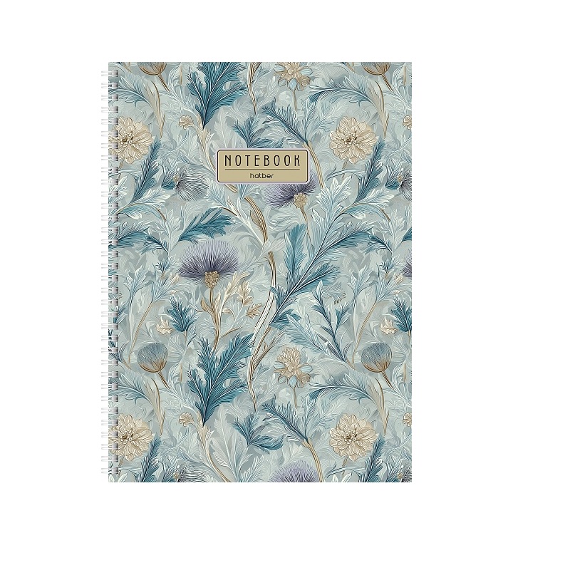Тетрадь  А4  80л. кл. спир. "Хатбер"Флоранс", тверд.обл.