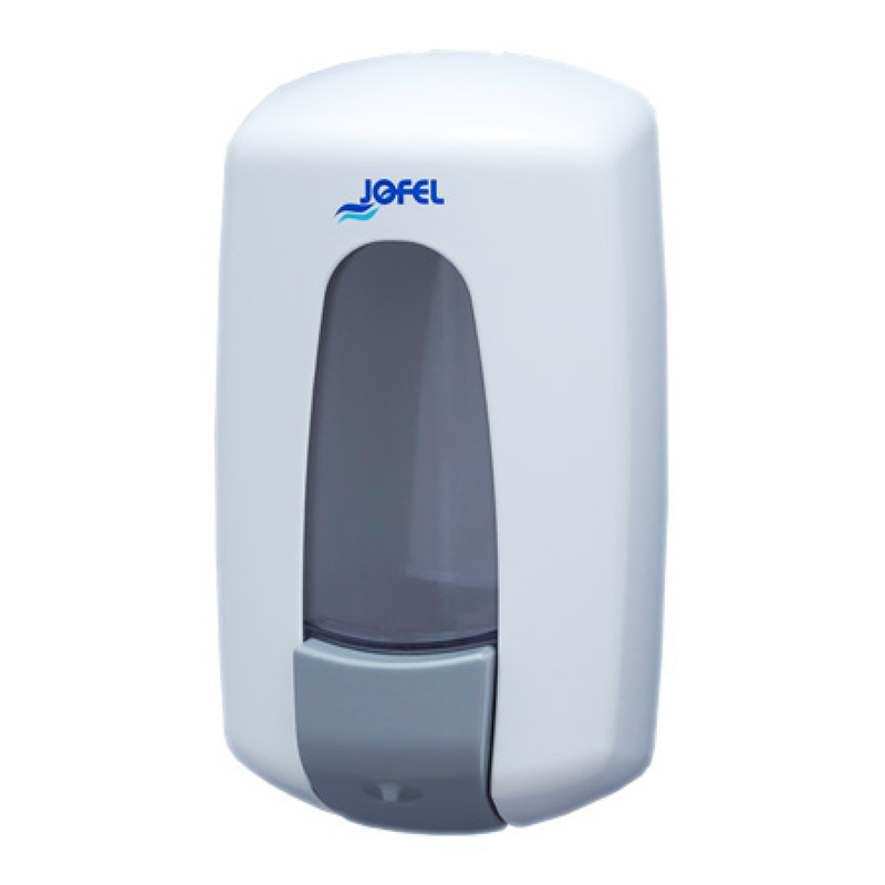Дозатор для жидкого мыла JOFEL АС70000, 1 л. серый пластик — Абсолют