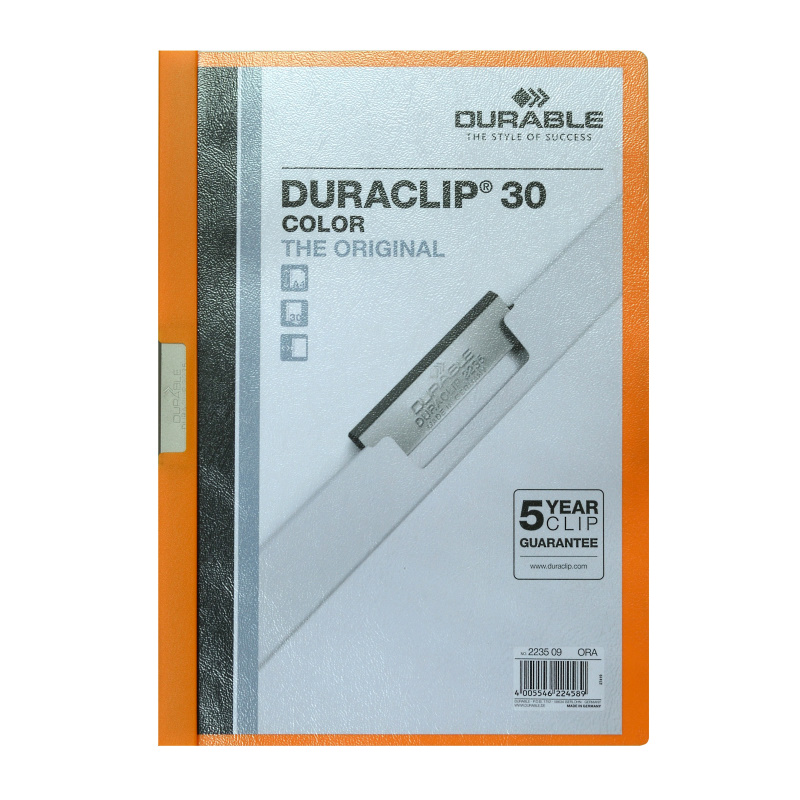 Папка-клип Duraclip "Durable", оранж. Папка-клип Duraclip "Durable", оранж.