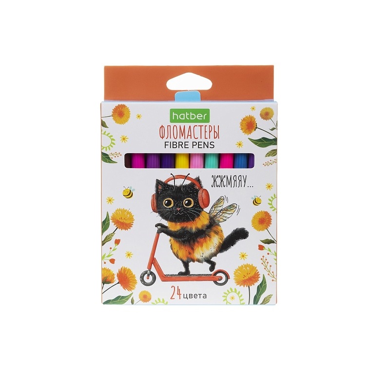 Фломастеры  24 цв. "Хатбер ECO" ЖЖ-МЯУ, блистер