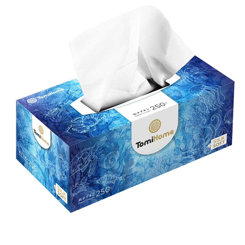 Салфетки для офиса TomiHome GEO Вода 2сл. (250шт)/3/36