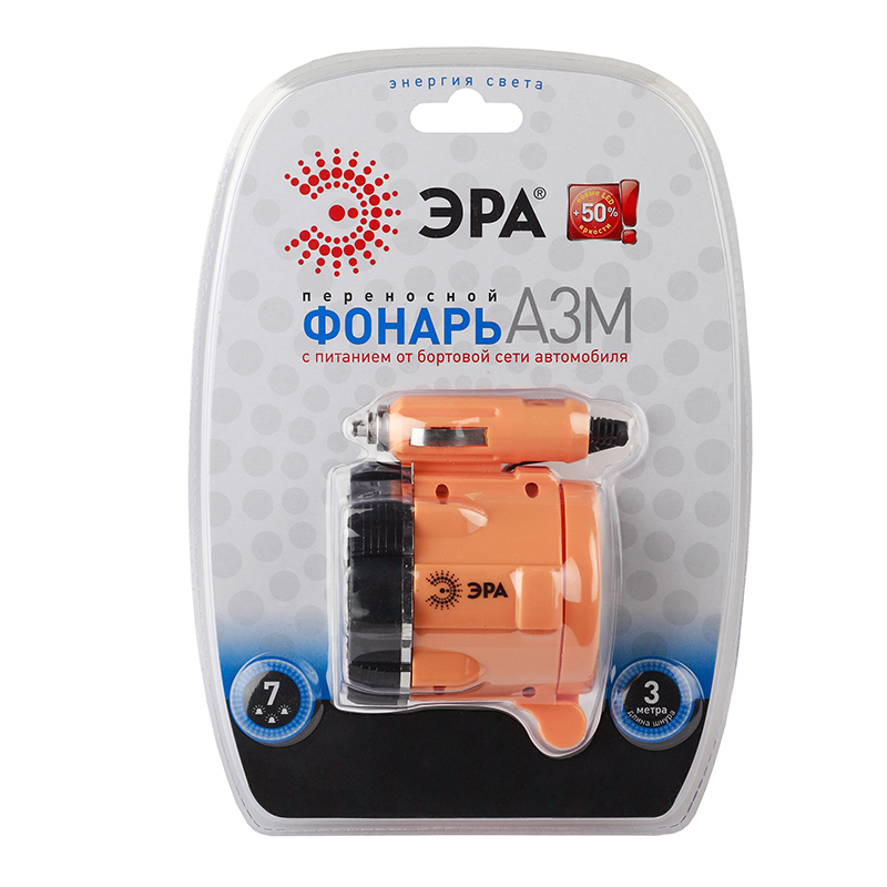 Фонарь ERA Авто 12V, 7хLED, магнит, шнур 3м,бл