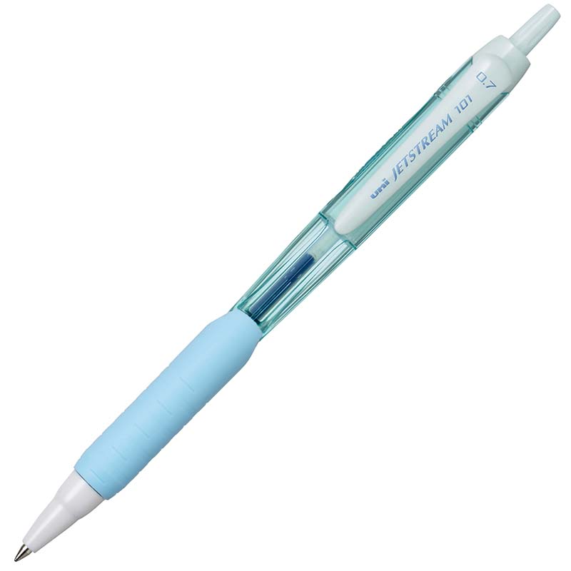 Ручка ш. авт. син. 0,7мм Uni Ball Jetstream, корп. бирюзов., грип/12