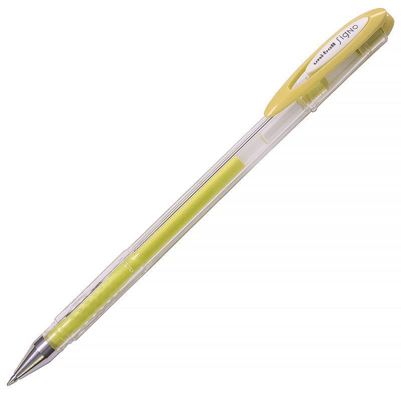 Ручка гелевая "Uni-Ball Signo" 0,7 мм, желтая, пастель — Абсолют