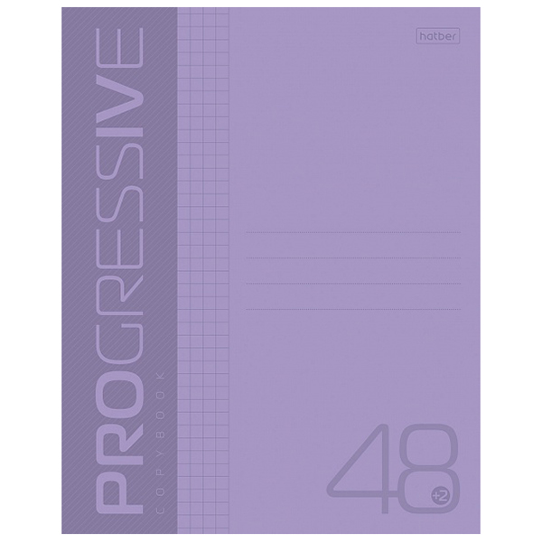 Тетрадь А5 Хатбер "Progressive", 48л., клетка, пластик., фиолетовая — Абсолют
