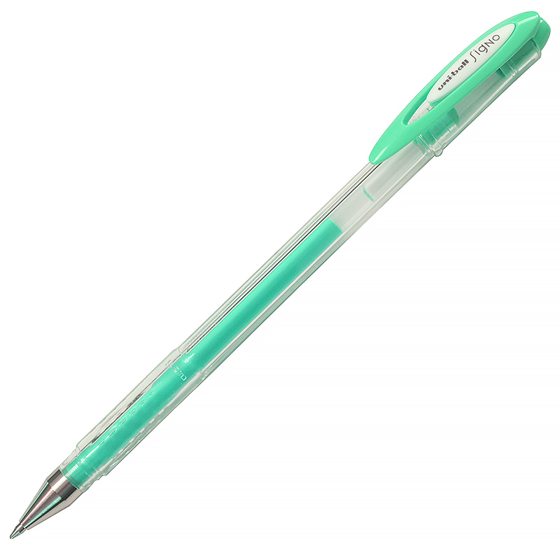 Ручка гелевая "Uni-Ball Signo" 0,7 мм, зеленая, пастель — Абсолют