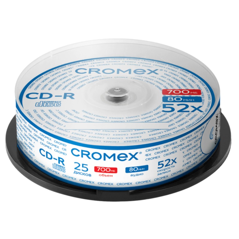 Диск CD-R CROMEX  25 шт 700MB 52x