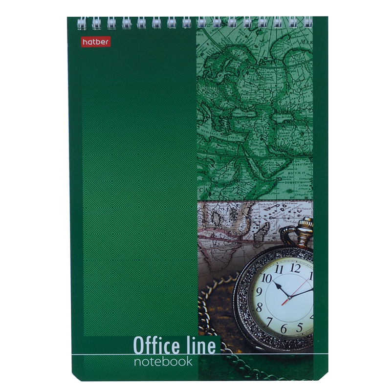 Блокнот  А5 060 л. , спираль "Office Line",жест.подлож.