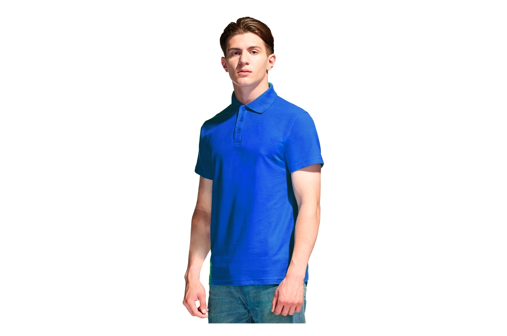 Рубашка-поло мужская "StanPremier", синяя, размер 5ХL(60,62) — Абсолют