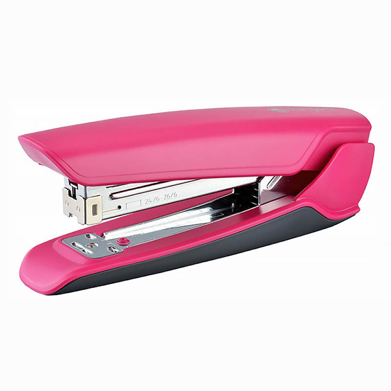 Степлер №24/6 на 30л. Kangaro Nowa-335 (70мм), розовый