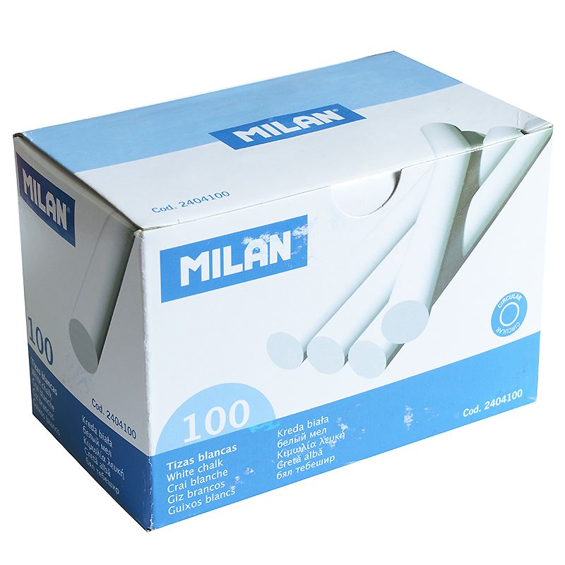 Мел белый (упак.- 100 шт) "Milan" круглый/16/ Мел белый (упак.- 100 шт) "Milan" круглый/16/