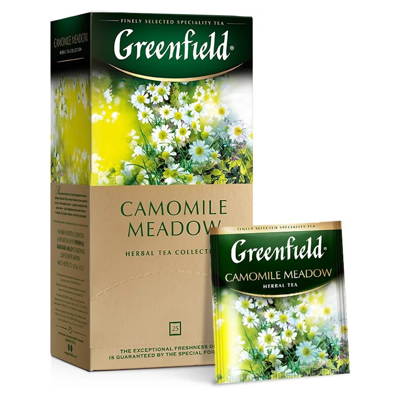 Чай Гринфилд "Camomile Meadow" 25пак., ромашка+мелисса — Абсолют