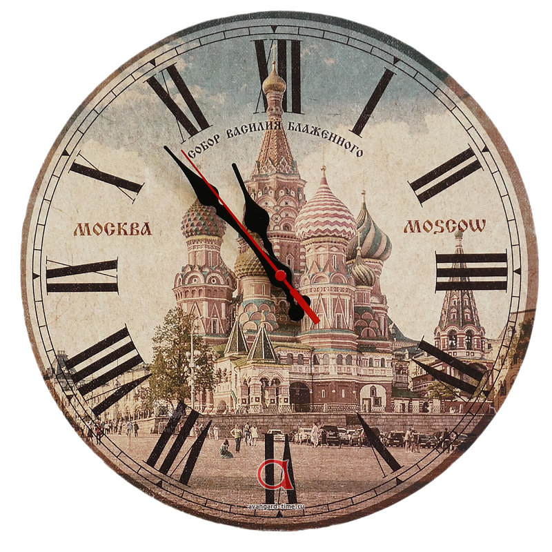 Часы настенные  "Тройка. Москва" 28.5см., МДФ — Абсолют